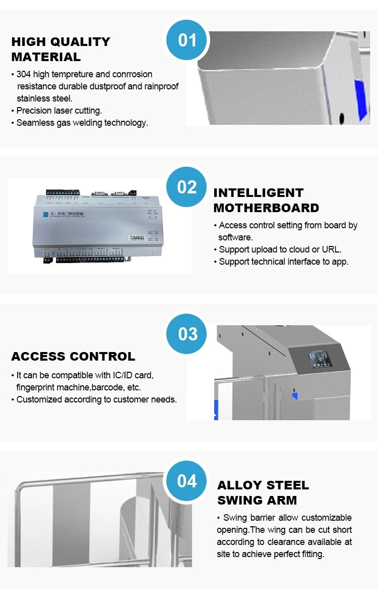 Security System Entrance Door Automatic Gate Turnstile Swing Gate Motor