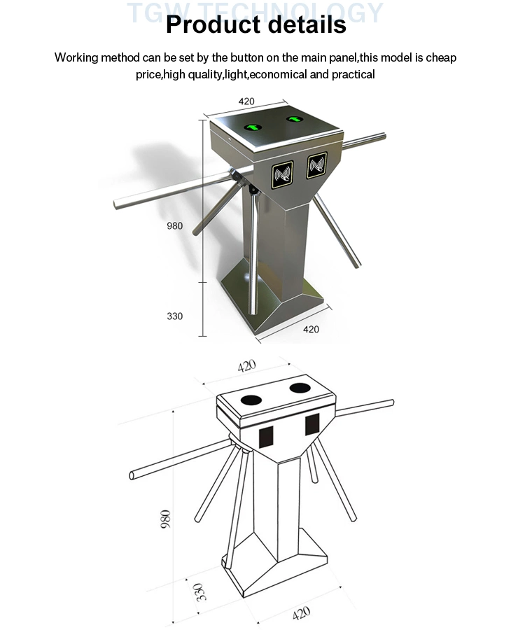 Security System with RFID Tripod Turnstile Gate System Automatic Door Tripod Turnstile