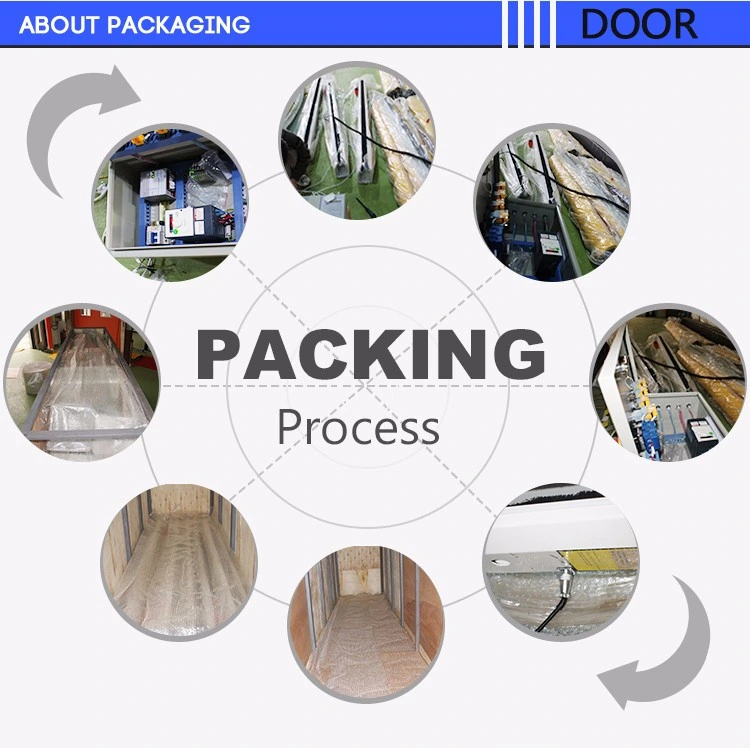 Industrial Automatic Plexiglass Aluminium Alloy Folding Sliding Glass Entry Safety Doors