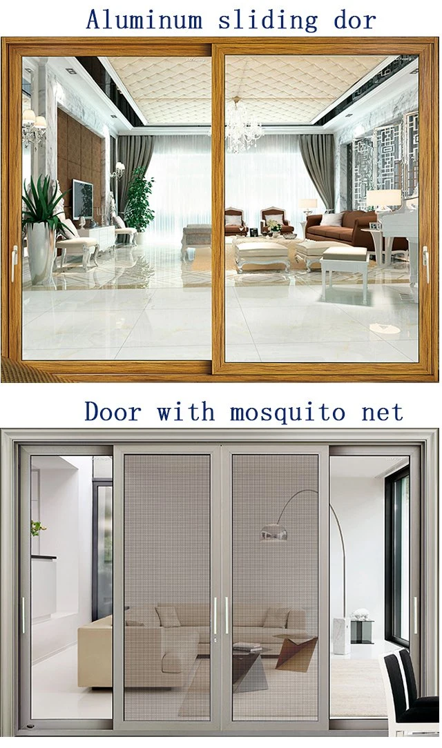 Aluminum Sliding Doors with Low-E Glass for Commercial and Residential