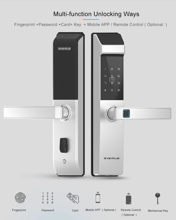 WiFi Fingerprint Touchscreen Smart Door Keyless Entry Door Lock for Home/ Office/ Basement