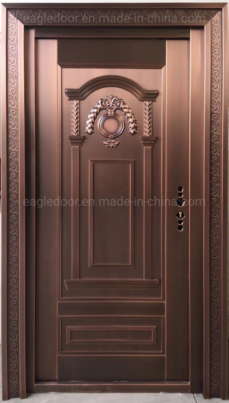 Club Style Villa Exterior Main Door Copper Entry Doors Residential Glass Doors Design