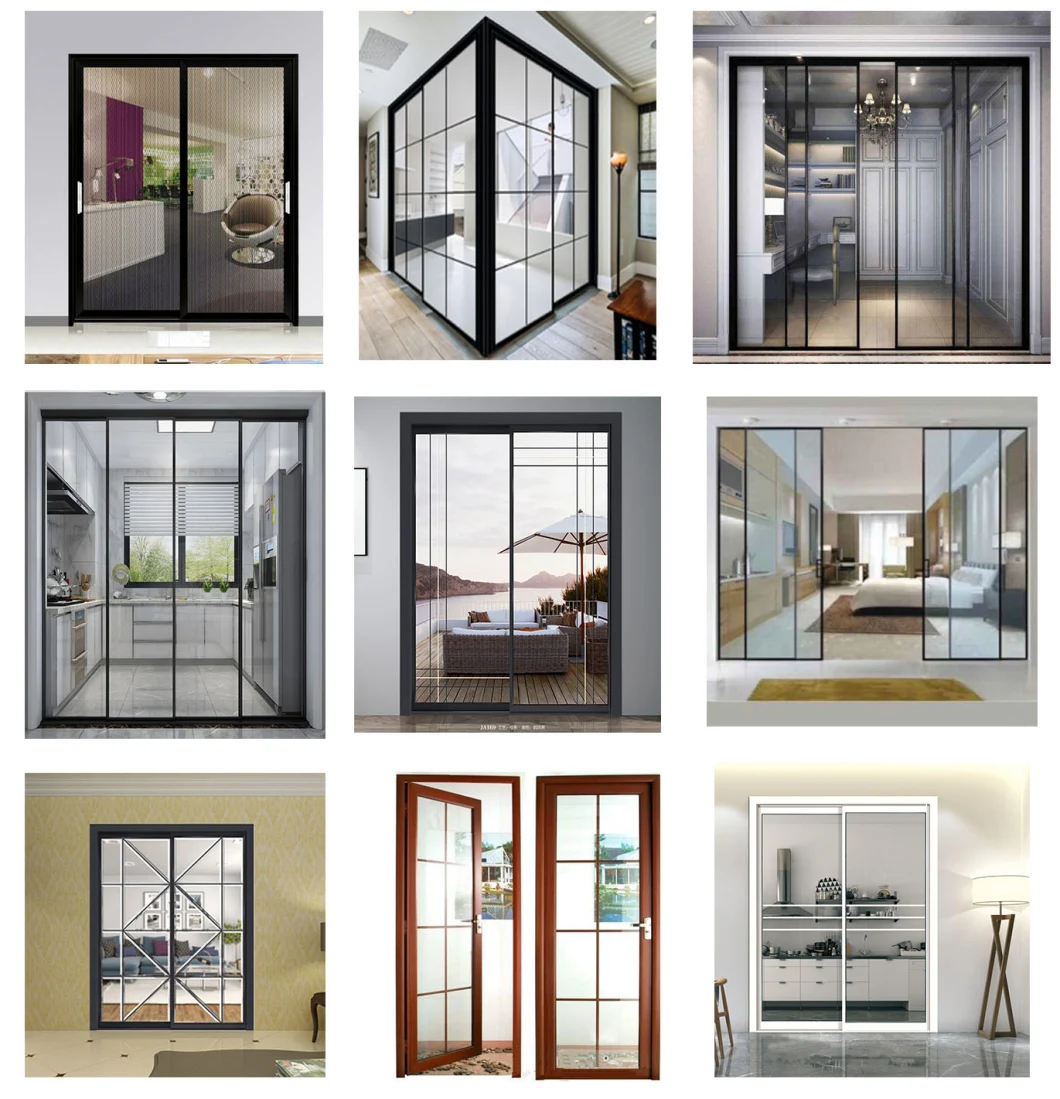 White Color Aluminium 3 Tracks Sliding Doors/Automatic with Hardware