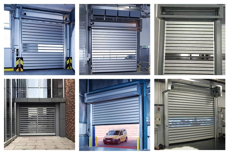 Commercial Automatic Thermal Insulated Spiral Aluminum High Speed Doors for Exterior Use