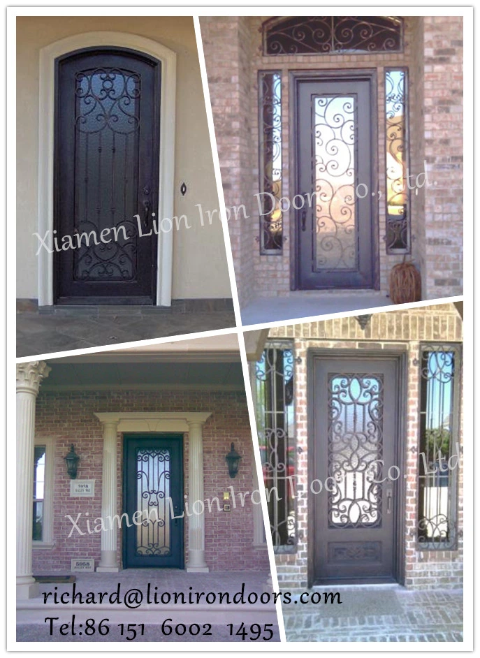 Entry Doors Type Wrought Iron Material Security Doors