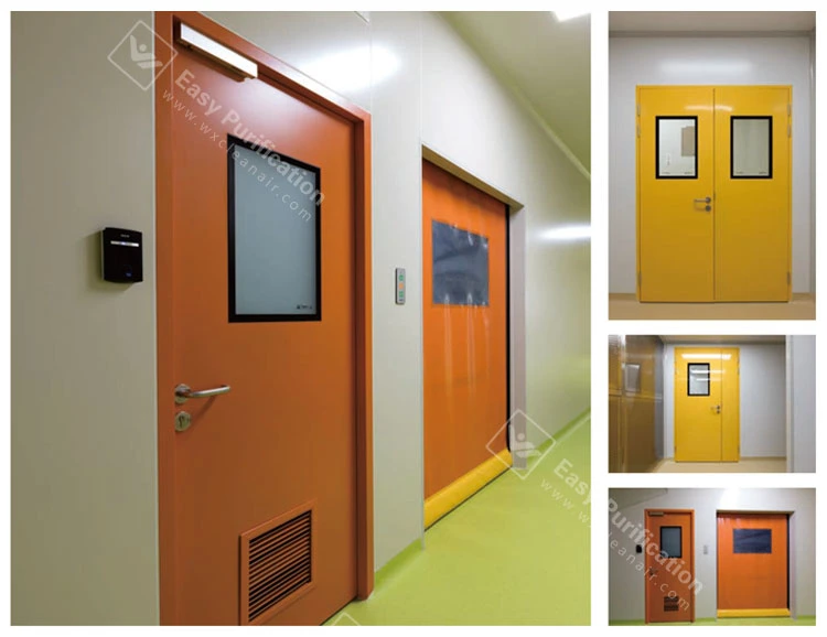 Pharmaceutical Automatic Medical Clean Room Steel Security Entry Doors for Factory