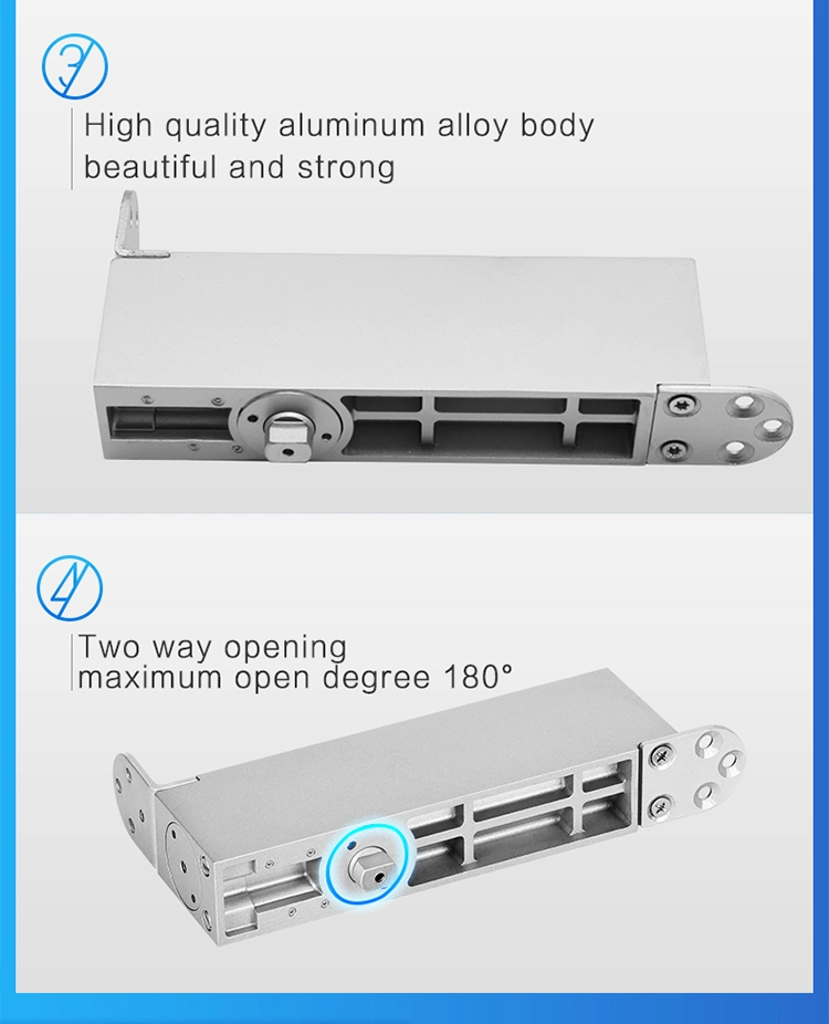 Wooden Door Automatic Closer Casting Aluminum Hydraulic Non-Digging Floor Spring