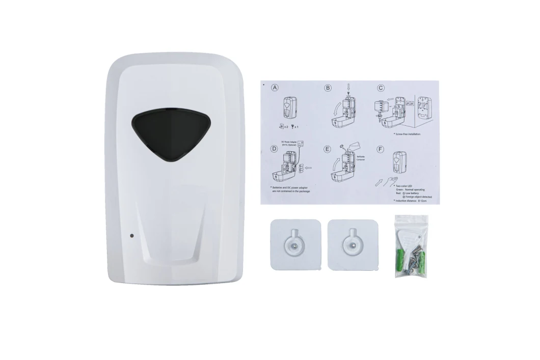 1000ml Wall Mounted Automatic Spray Liquid Hand Sanitizer Dispenser/Soap Dispenser Adjustable Metal Floor Standing