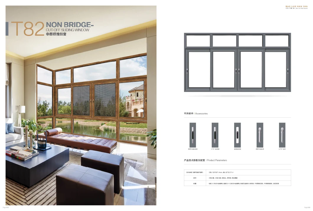 Fire Rated Thermal Break Large Aluminum Entrance Glass Glazing Swing Sliding Hinged Folding Doors Windows