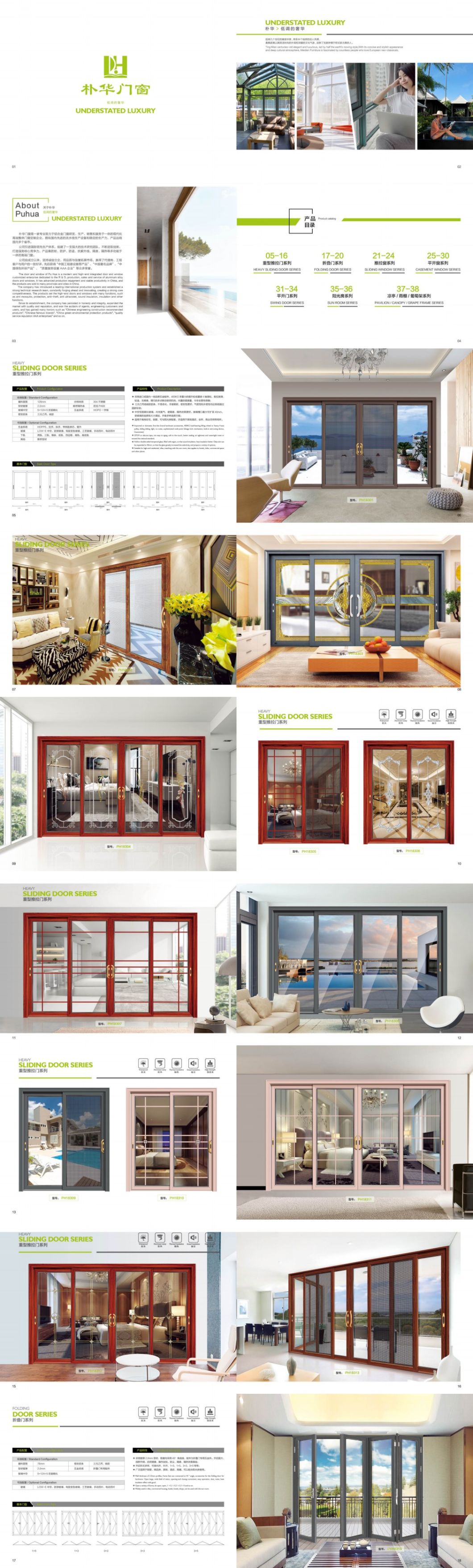 Luxury Exterior Aluminium Bi-Fold Doors Double Glass Burglar Proof Entrance Folding Doors