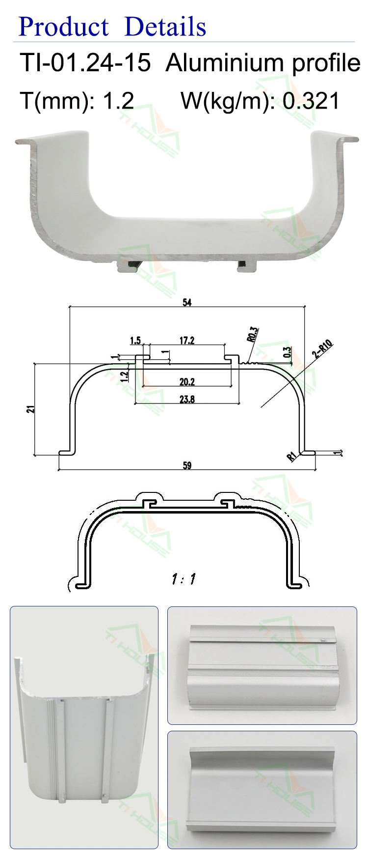 Aluminum Profile for Closet Door Wardrobe Door