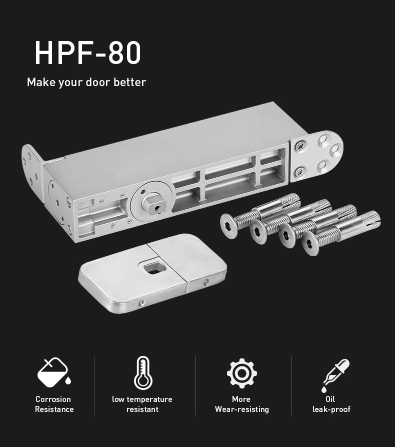 Wooden Door Automatic Closer Casting Aluminum Hydraulic Non-Digging Floor Spring