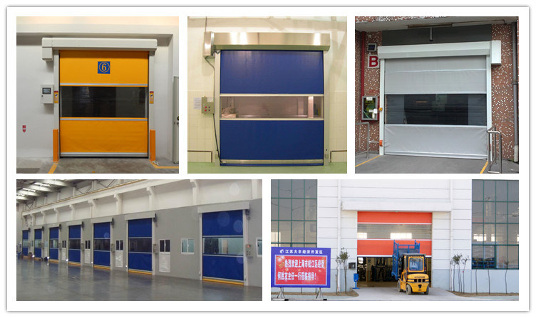 Industrial Automatic PVC Fabric Curtain Rapid Roller Shutter Doors for Internal or External Use