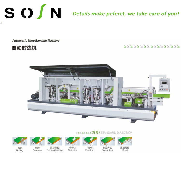 Sosn Full Automatic Edge Banding Machine for Furniture Door Cabinet