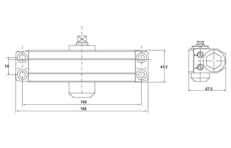 Ce Approved Aluminum Alloy Wooden Automatic Door Closer HD 168