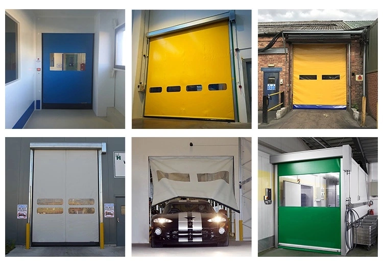 Industrial Automatic Self Repairing PVC Fabric Soft High Speed Roller Shutter Doors for Warehouse