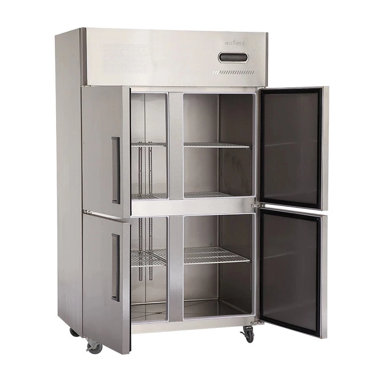 Best Selling Commercial Refrigeration Equipment, 4 Doors Kitchen Cooler, Commercial Freezer