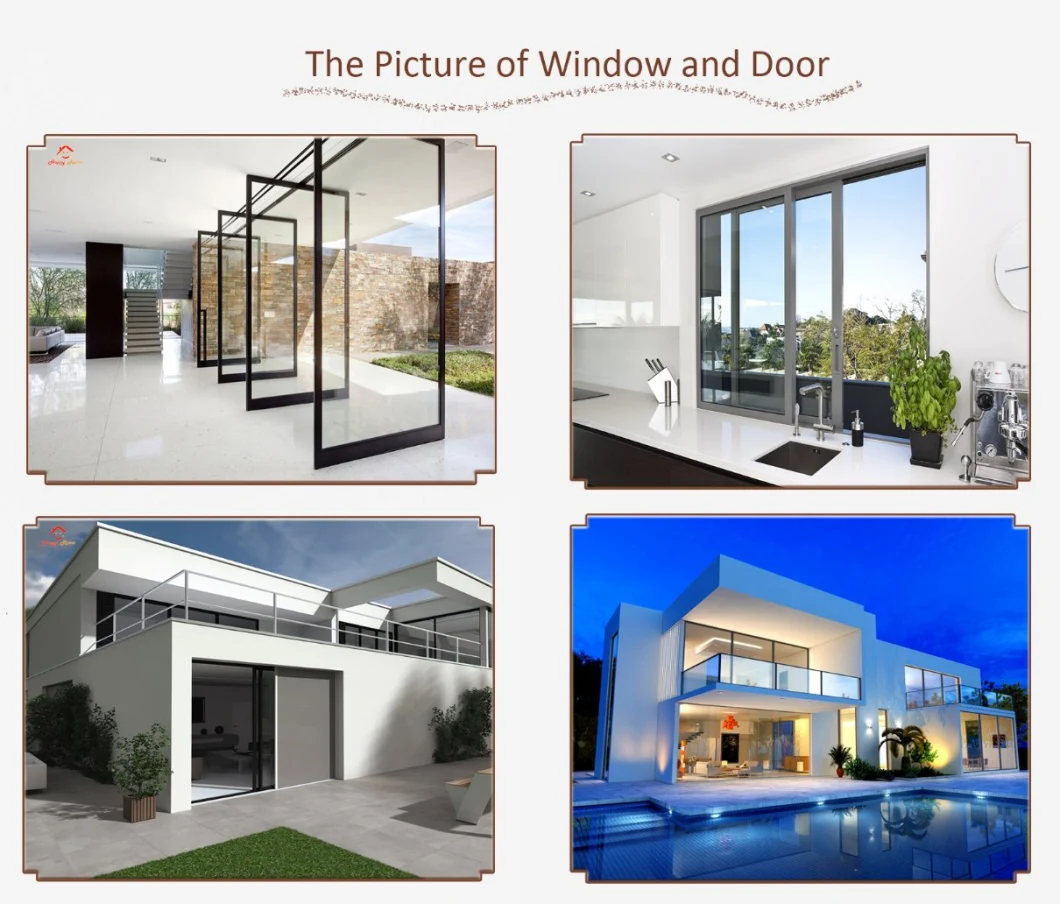 Aluminum/Aluminium Folding Sliding Cabinet Commercial Glass Doors