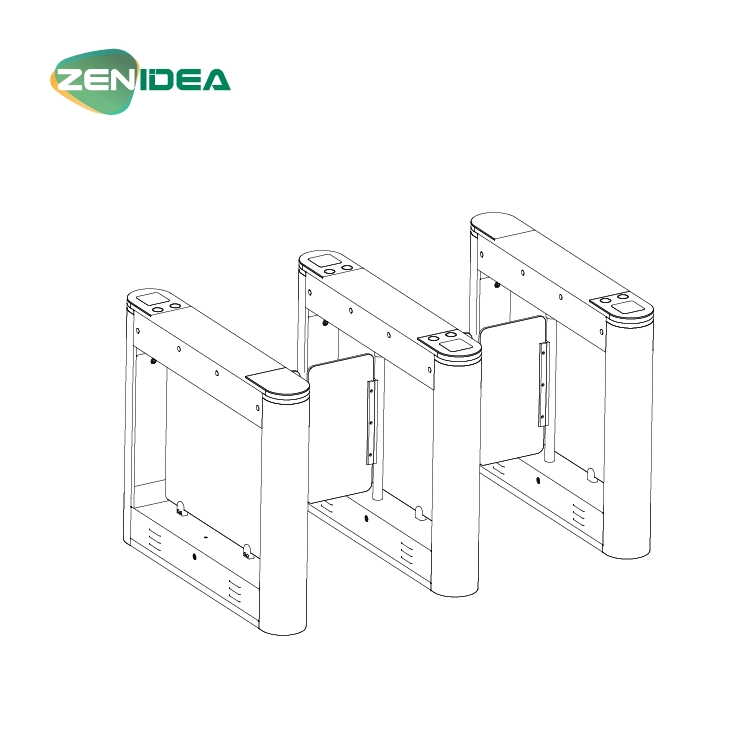 Automatic Security One Line Swing Gate Turnstile Door Bidirection Turnstyle Gate