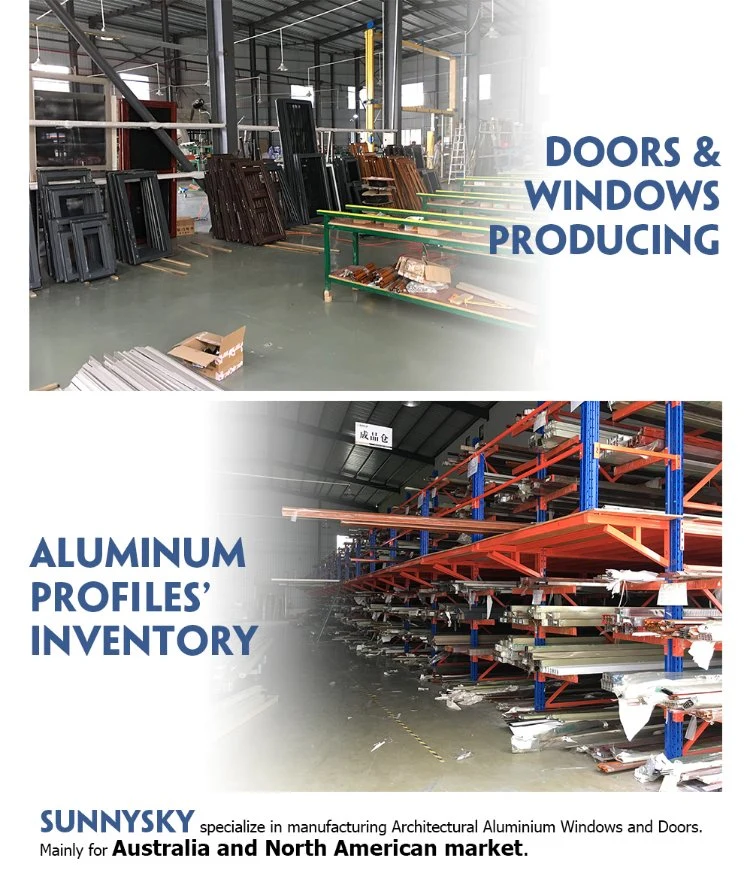 American Standard Aluminium Commercial Sliding Accordion Bifold Doors with Customized Size