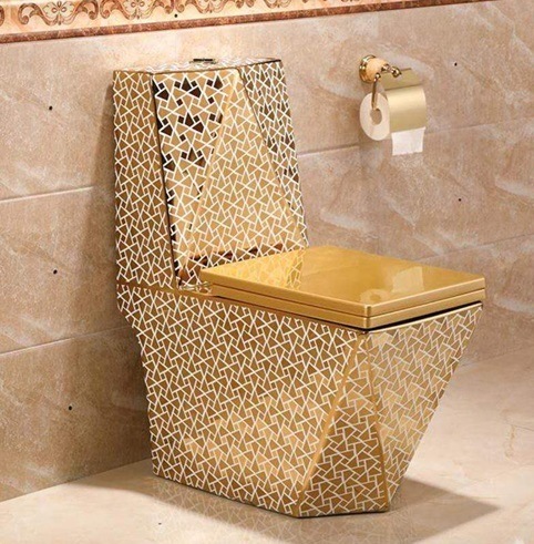 3522g Golden Decal One Piece Toilet, P Trap or S Trap, Wc