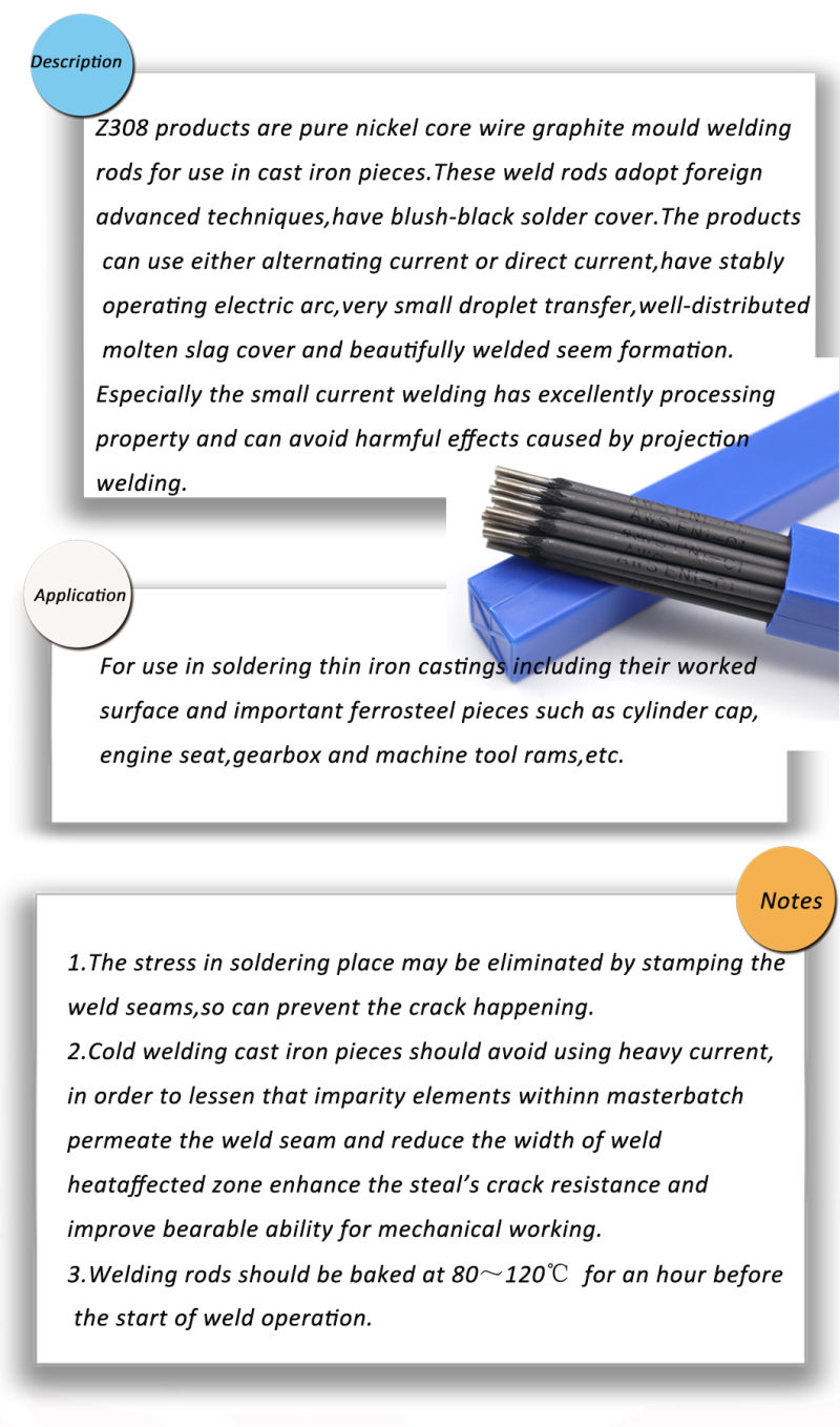 Manufacturer Supplier of Cast Iron Welding Electrode/Cast Iron Welding Rod Aws Eni-C1