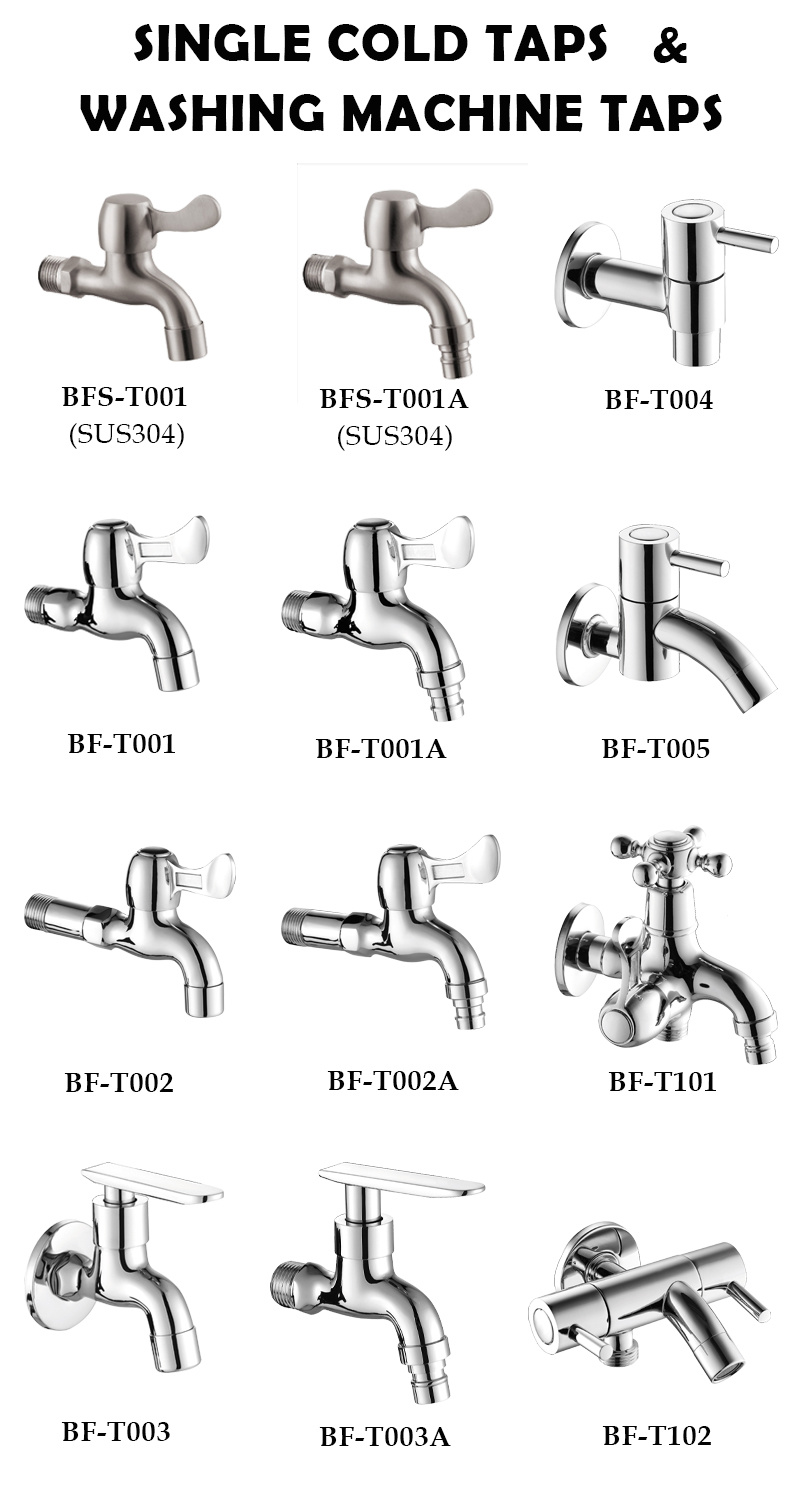 Bibcock Water Faucet Brass Bathroom Fittings (BF-T005)