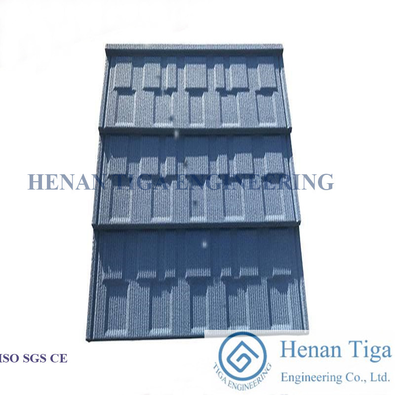 Color Sand Coated Roofing Tiles / Color Stone Chip Coated Steel Roofing Tiles