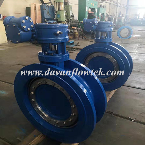 DN600 Ductile Iron Ggg50 Flanged Pn16 Gear Operated En598 Double Eccentric Butterfly Valve