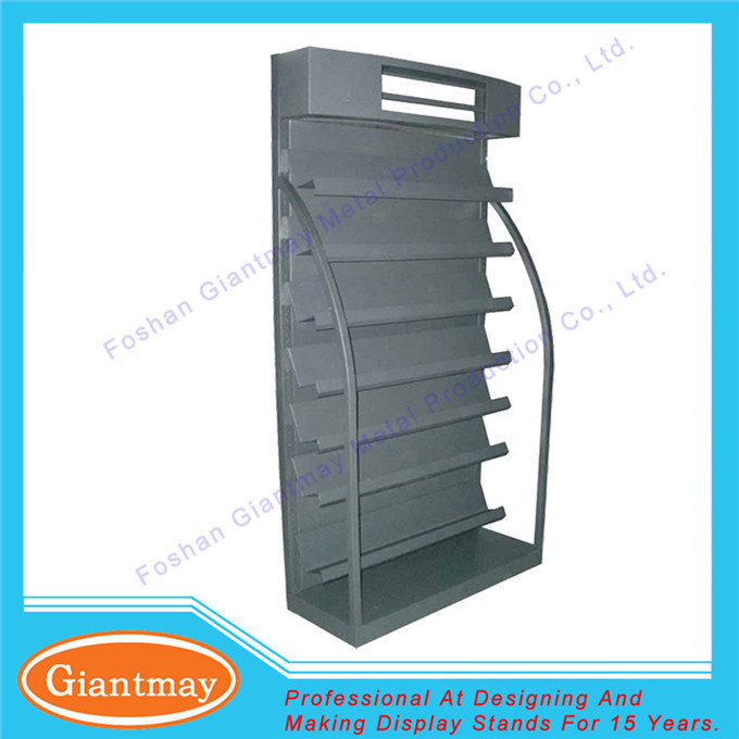 Metal Single Sided Floor Standing Wrought Iron Book Display Stand