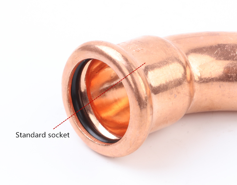 Copper Press Fitting Elbow Tee Coupling Cap Crossing Copper Fitting Plumbing & Pipeline System Fittings