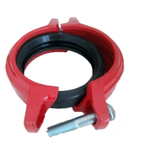 China Ductile Iron Grooved Pipe Fittings Casting Iron Flexible Coupling Rigid Grooved Coupling