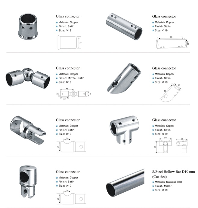 Glass Shower Door Fittings Shower Enclosure Support Bar Fittings