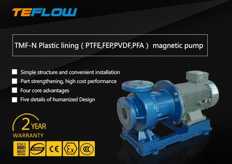 Single Stage Plastic Lined Transfer Sulfuric Acid Chemical Pump