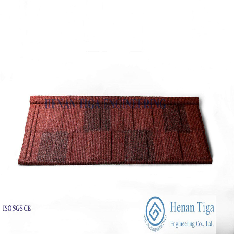 Color Sand Coated Roofing Tiles / Color Stone Chip Coated Steel Roofing Tiles