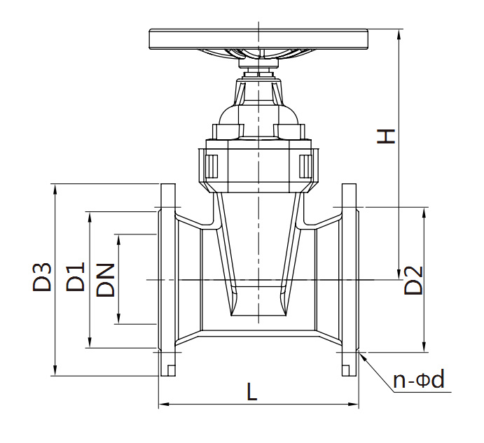 China Manufacturer Dn250mm Cast Iron Flanged Gate Valve