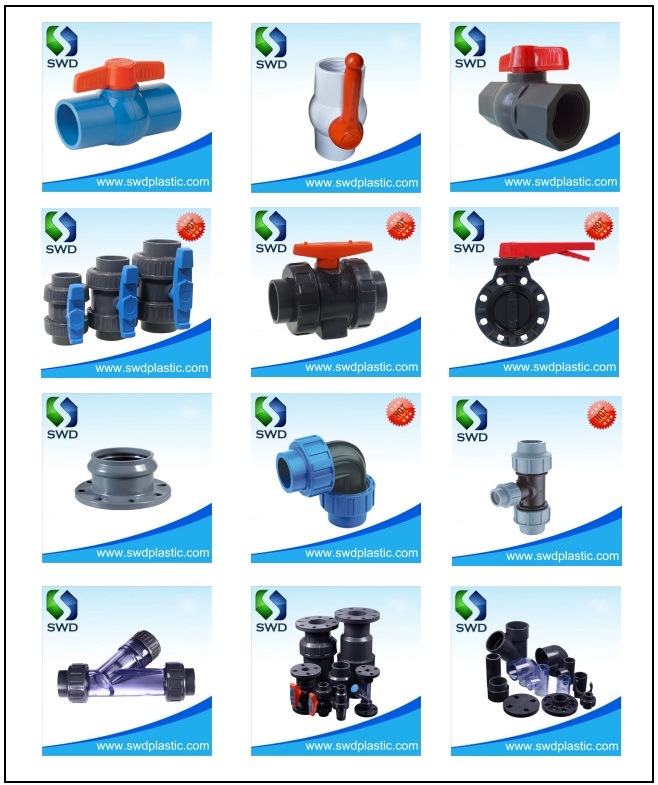 Plastic UPVC Pressure Pipe Fittings PVC Elbow Tee Coupling Plumbing Pipe