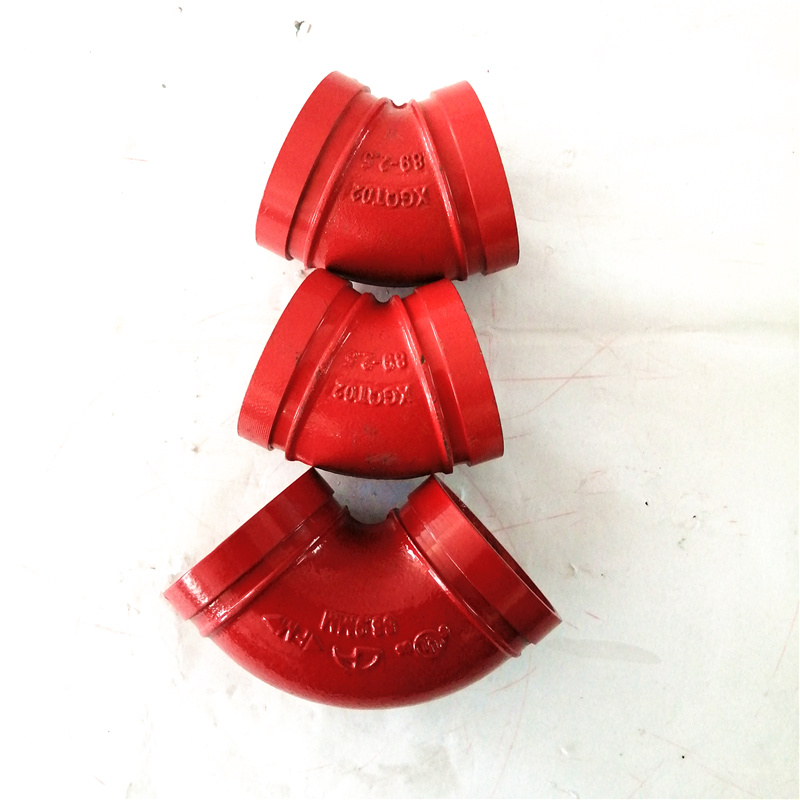 Ductile Cast Iron Grooved Pipe Fittings Elbow Iron 90 Degree Elbow for Pipe Connecting