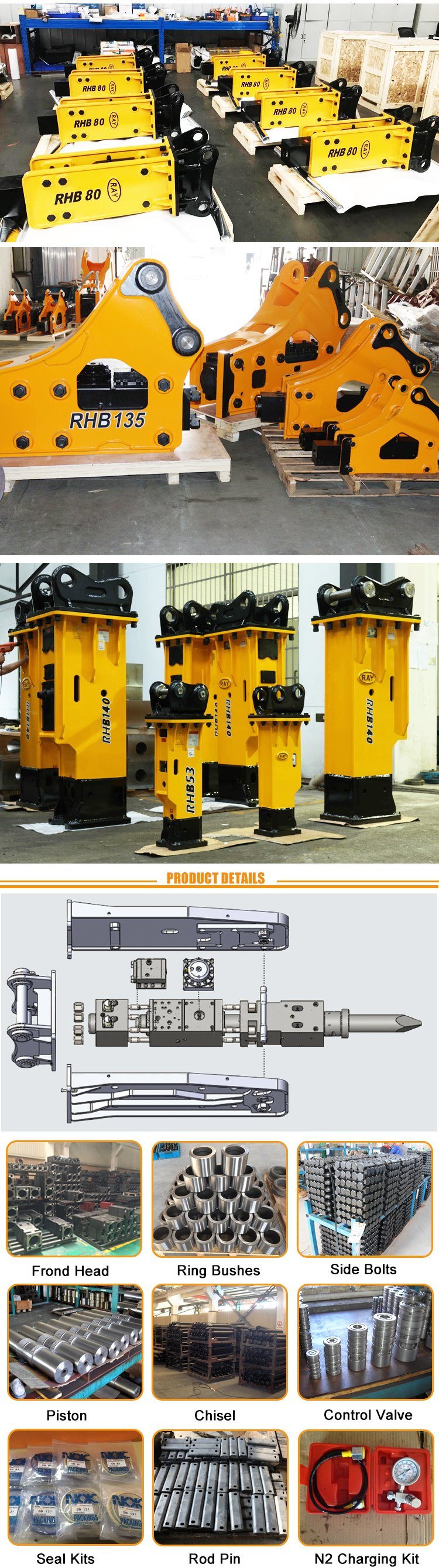 Concrete Breaking Machine Hydraulic Pile Breaker Manufacturer Hammer Prices