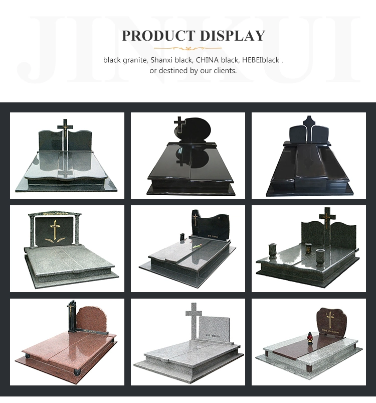 Beautiful Flower Red Granite Monument Headstone Tombstone