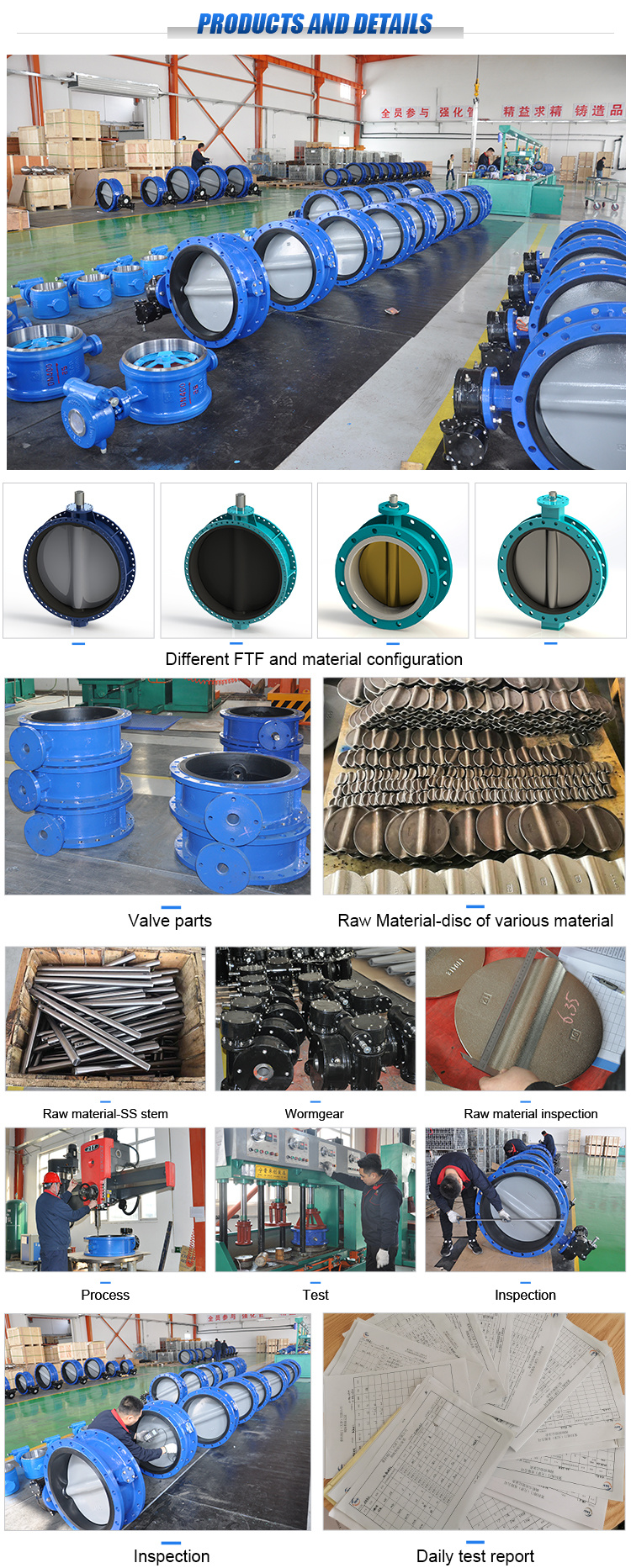 DN50-DN200 Valves Manufacturer Ductile Iron Body 304 Stainless Steel Plate Flange Type Handle Butterfly Valve