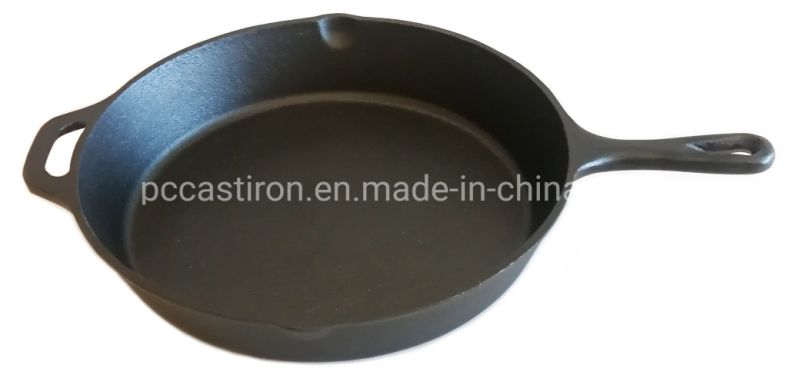 14 Inch Nonstick Preseasoned Round Cast Iron Skillet China Manufacturer