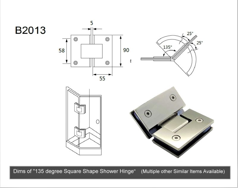 Bathroom Hardware Shower Hinge Glass Door Hinge / Glass Clamp Bathroom Accessories Bathroom Fittings Patch Fittings