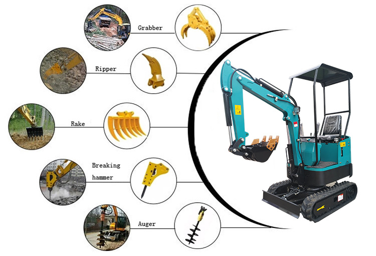 China Factory Price Driving Hydraulic 1ton 1.2 Ton Digger Mini Excavator China