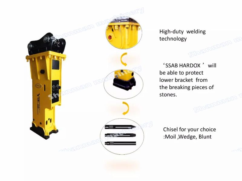 Excavator Rock Breaker, Hydraulic Breaking Hammer