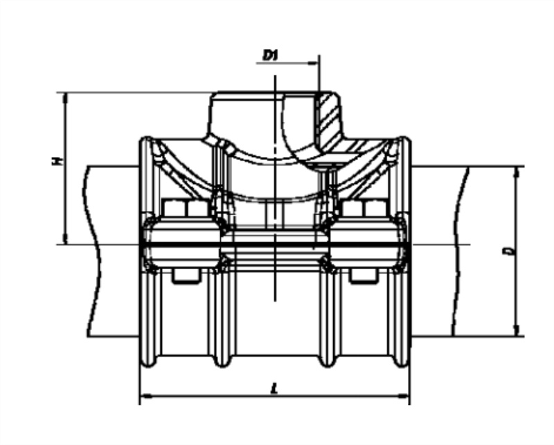 ISO2531 Ductile Cast Iron Pipe Saddle Clamp for Ductile Iron Pipe