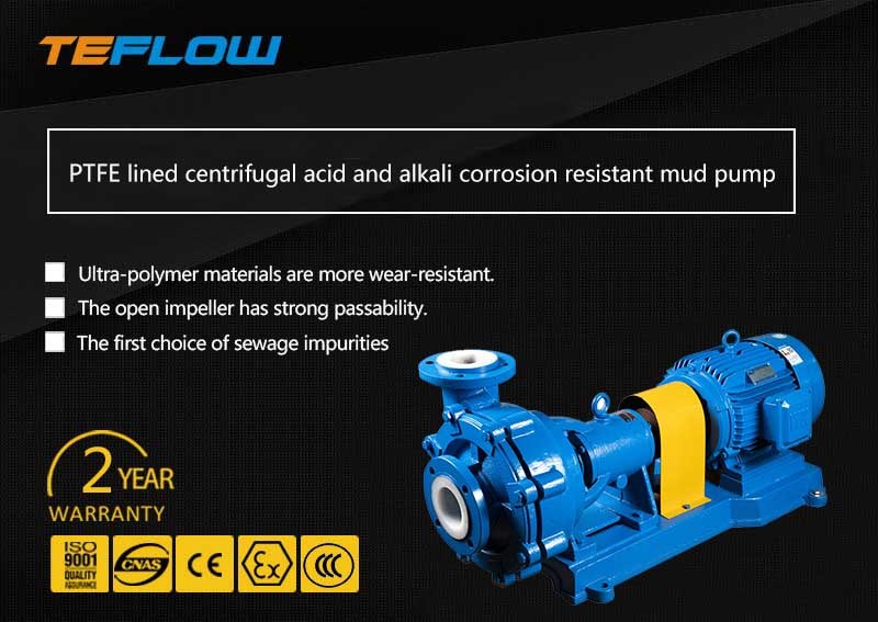 Acidsex Sulfuric Acid Single Suction Industrial Centrifugal Slurry Pump