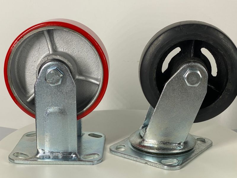 Cast Iron Caster Wheels with Rubber&#160; Bearing with Strict Quality Control