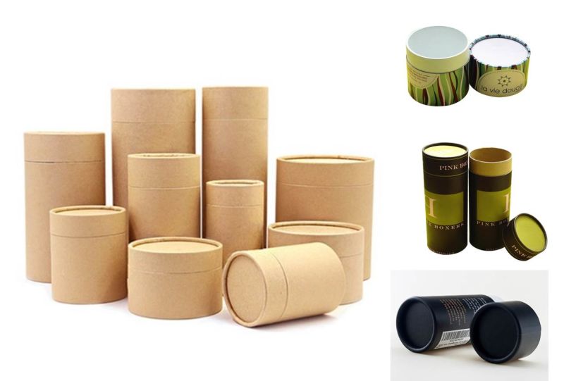 Wholesale Custom Fancy Logo Printed Kraft Paper Tube Paper Tube