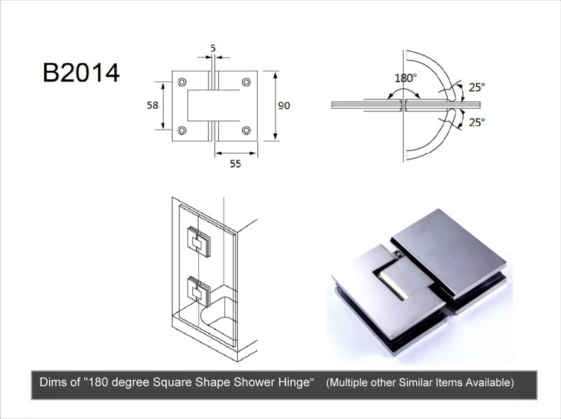 Bathroom Hardware Shower Hinge Glass Door Hinge / Glass Clamp Bathroom Accessories Bathroom Fittings Patch Fittings